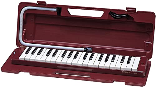Yamaha Pianica 37 keys, 3 Octaves, from f to f3, weight: 790g, incl. mouthpiece, extension pipe set and carrying case, dark red von YAMAHA
