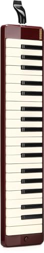 Yamaha Pianica 37 keys, 3 Octaves, from f to f3, weight: 790g, incl. mouthpiece, extension pipe set and carrying case, dark red Yamaha Pianica 37 keys, 3 Octaves, from f to f3, weight: 790g, incl. mouthpiece, extension pipe set and carrying case, dark red von Yamaha
