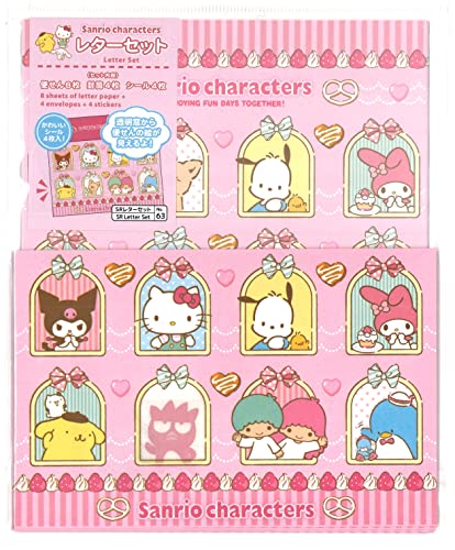 Sanrio Characters A Window Open Letter Set 8 Briefpapier + 4 Umschläge + 4 Aufkleber Made in Japan D21D von YAMANO SHIGYO