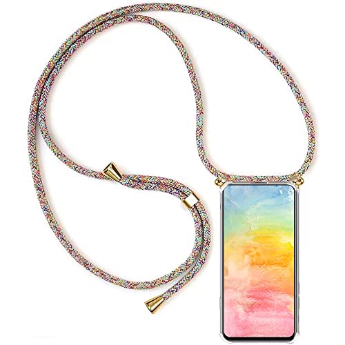 YAMCCCSE Handykette Handyhülle für Oppo Reno 13 FS/Reno 13 F mit Band - Transparent Handy-Kette Handy Hülle mit Kordel zum Umhängen Handyanhänger Halsband Lanyard Case - Rainbow YAMCCCSE Handykette Handyhülle für Oppo Reno 13 FS/Reno 13 F mit Band - Transparent Handy-Kette Handy Hülle mit Kordel zum Umhängen Handyanhänger Halsband Lanyard Case - Rainbow von YAMCCCSE