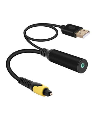 YANBORONSN Digital Fiber Optical to 3.5mm Female Audio Conversion Cable, Optisches Audio zu AUX Kabel mit USB Stromkabel, für TV, Set-Top Box, und andere Geräte von YANBORONSN