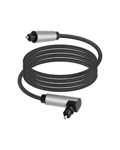 YANBORONSN Doppeltes optisches 90 Grad Toslink Audiokabel,360 Grad drehbares optisches Digital Audiokabel, Stecker zu Stecker, für Heim-Soundbar, Theater, Soundbar, TV 3M von YANBORONSN