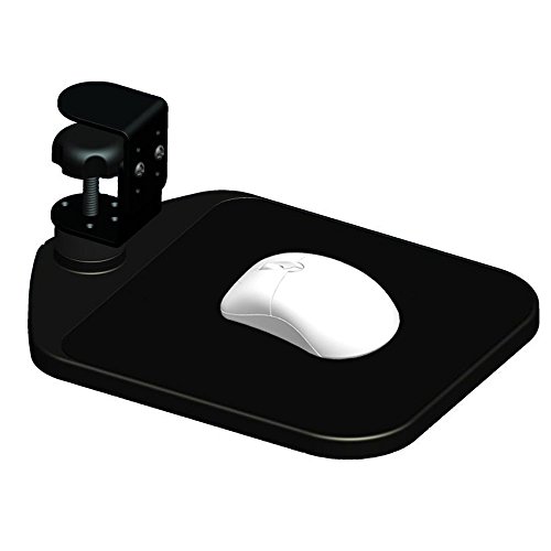 Yanghx, drehbare Maus-Matte, ergonomische Maus-Plattform, Anbringung unter dem Schreibtisch, ergonomische Handgelenks-Maus-Matte Schwarz von YANGHX