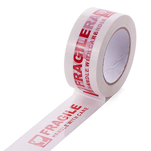 YANGLY White Fragile Packing Tape Handle with Care Bopp Shipping Warning Sticker von YANGLY