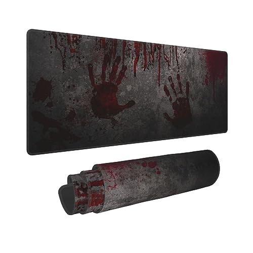 Gruselige blutige Hand Halloween Mauspad 11,8 x 31,5 Zoll Schreibtischzubehör groß verlängerte rutschfeste Gummiunterseite Mauspad mit genähten Kanten Gaming PC Desktop Großes Mauspad Gruselige blutige Hand Halloween Mauspad 11,8 x 31,5 Zoll Schreibtischzubehör groß verlängerte rutschfeste Gummiunterseite Mauspad mit genähten Kanten Gaming PC Desktop Großes Mauspad von YANGZHI