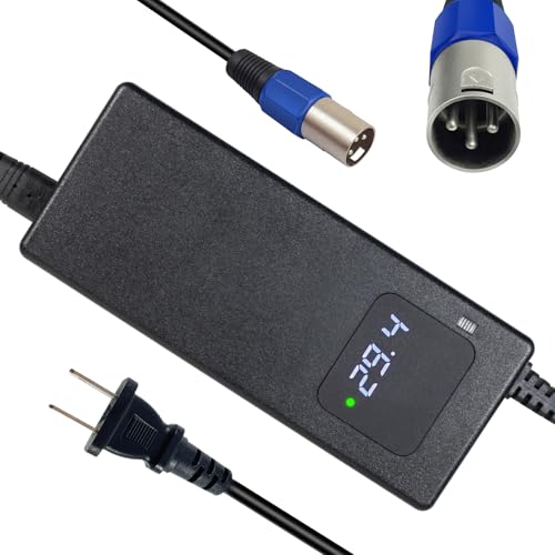 24V Li-Ion Akku Ladegerät für Elektrorollstühle, Elektroroller, Elektrofahrräder, 29.4V 4 Amp AC Power Adapter Rapid Charger Fan Cooling 3pin Male XLR Connector 24V Li-Ion Akku Ladegerät für Elektrorollstühle, Elektroroller, Elektrofahrräder, 29.4V 4 Amp AC Power Adapter Rapid Charger Fan Cooling 3pin Male XLR Connector von YANGZIDIANYUAN