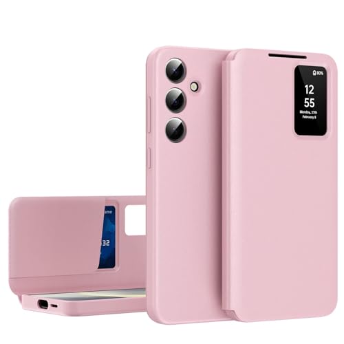YANJIEER ESONG Handyhülle für Samsung Galaxy S25 Tasche,Leder Flip Folio Schutzhülle Cover, Smartphone Clear View Case,Sichtfenster,Intelligenten Stoßfest Klapphülle mit Kartenfac Rosa YANJIEER ESONG Handyhülle für Samsung Galaxy S25 Tasche,Leder Flip Folio Schutzhülle Cover, Smartphone Clear View Case,Sichtfenster,Intelligenten Stoßfest Klapphülle mit Kartenfac Rosa von YANJIEER