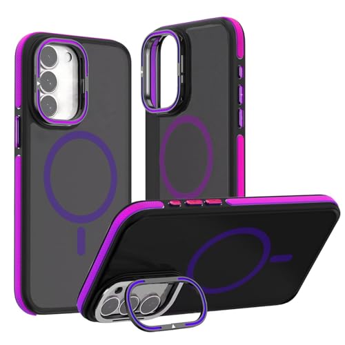 YANJIEER ESONG Magnetische Schutzhülle für Samsung Galaxy S21 FE hülle MagSafe,Ultra Dünne Matt Cover Case mit Kamera RingStänder,Military Stoßfeste Robust Hard Handyhülle Lila YANJIEER ESONG Magnetische Schutzhülle für Samsung Galaxy S21 FE hülle MagSafe,Ultra Dünne Matt Cover Case mit Kamera RingStänder,Military Stoßfeste Robust Hard Handyhülle Lila von YANJIEER