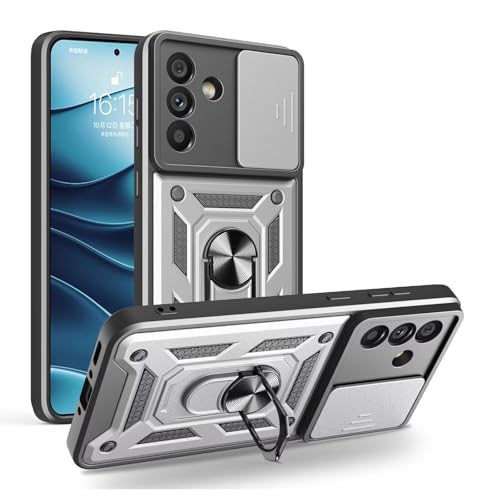 YANJIEER ESONG Outdoor Handyhülle für iPhone 12 Pro 6.1 Schutzhülle Militär Robuste Stoßfeste Ständer Cover mit Metall Ring,Kameraschiebe Case für Magnetischer Autohalterung Silber YANJIEER ESONG Outdoor Handyhülle für iPhone 12 Pro 6.1 Schutzhülle Militär Robuste Stoßfeste Ständer Cover mit Metall Ring,Kameraschiebe Case für Magnetischer Autohalterung Silber von YANJIEER