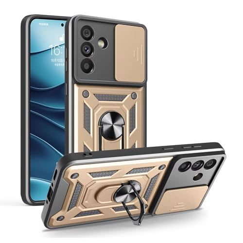 YANJIEER ESONG Outdoor Handyhülle für iPhone 16 Pro Max Schutzhülle Militär Robuste Stoßfeste Ständer Cover mit Metall Ring,Kameraschiebe Case für Magnetischer Autohalterung Gold YANJIEER ESONG Outdoor Handyhülle für iPhone 16 Pro Max Schutzhülle Militär Robuste Stoßfeste Ständer Cover mit Metall Ring,Kameraschiebe Case für Magnetischer Autohalterung Gold von YANJIEER