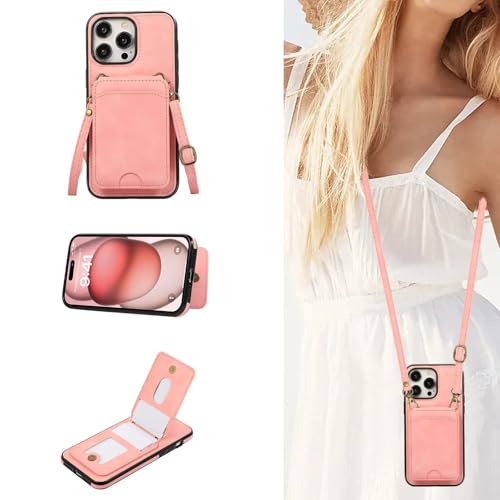 ESONG handykette Schutzhülle für Samsung Galaxy S24 Ultra Leder Brieftasche klapphandyhülle, Flip Tasche Frauen Case mit Kordel Band, Kartenfach, Ständ, Magnetic, Stoßfest Wallet hulle Rosa ESONG handykette Schutzhülle für Samsung Galaxy S24 Ultra Leder Brieftasche klapphandyhülle, Flip Tasche Frauen Case mit Kordel Band, Kartenfach, Ständ, Magnetic, Stoßfest Wallet hulle Rosa von YANJIEER