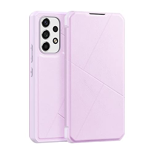 YANMW Hülle für Samsung Galaxy A53 5G, Leder Klappbar Handyhülle Schutzhülle Tasche mit Kartenhalter Ständer, A53 5G Klapphülle (Rosa) von YANMW