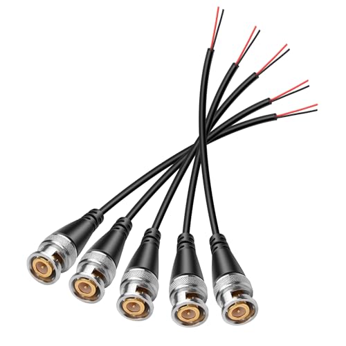 YAODHAOD BNC zu Cat5e Adapter - Terminal Lötless Stecker für Video Balun - CCTV Überwachungskabel Ethernet Lautsprecher (5PCS) (5X BNC Buchse) von YAODHAOD