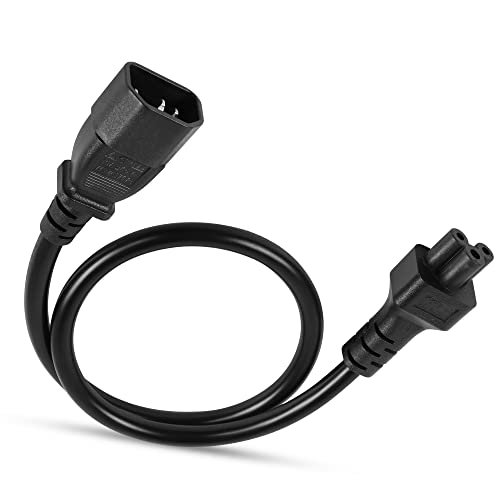 YAODHAOD IEC 320 C14 zu C5 Netzadapterkabel 50CM,2.5A 250V IEC 3-poliger Männlich zu Mickey Mouse 3-Poliger Weiblich Netzteil,für Mickey Mouse Laptop Konverter (C14 zu C5) von YAODHAOD