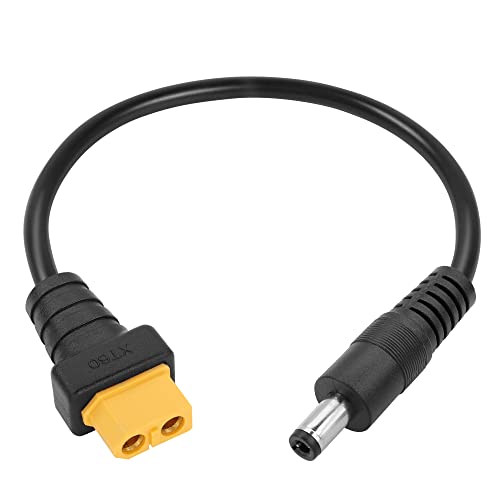 YAODHAOD XT60 auf DC5525 Adapter, Bullet Connector auf DC 5.5X2.5mm Kabel, für TS100 Lötkolben, FPV Monitor Power, Drohne Power Kabel(XT60 to DC 5,5x2,5 M 30CM 14AWG) von YAODHAOD