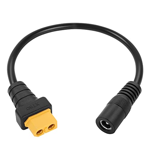 YAODHAOD XT60 auf DC5525 Adapter, Bullet Connector auf DC 5.5X2.5mm Kabel, für TS100 Lötkolben, FPV Monitor Power, Drohne Power Kabel (XT60 to DC 5,5x2,5 F 30CM 14AWG) von YAODHAOD