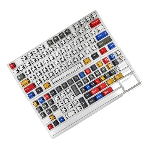 Einzigartige farbige Tastenkappen für 136-Tasten-Tastenkappen-Set für mechanische Tastaturen, verbessert die Desktop-Ästhetik von YAOGUI