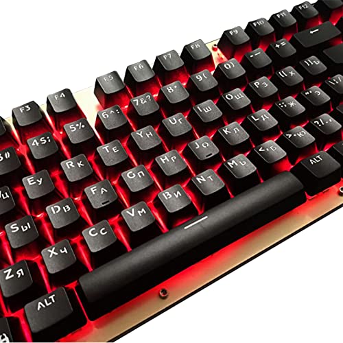 Russische koreanische Tastenkappen ABS Hintergrundbeleuchtung Tastenkappen OEM Key Cover Cherry MX kompatibel für mechanische Tastaturen Full 104 Set ABS Hintergrundbeleuchtung Tastenkappen von YAOGUI