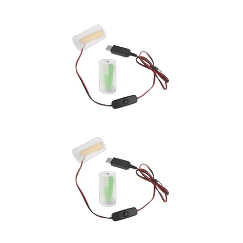 YAOGUI Elektronik-Zubehör, LR20 D Batterie-Eliminatoren, USB-betriebenes Kabel, ersetzt 2 x 1,5 V D-Batterien, für Spielzeug-Controller, Taschenlampe von YAOGUI