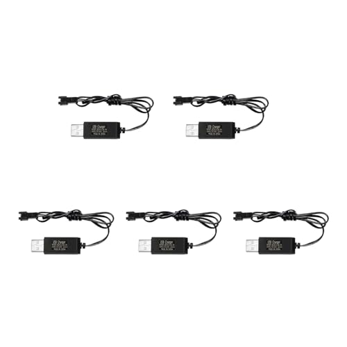 YAOGUI Elektronik-Zubehör, USB-Ladekabel, Akku-Ladegerät, Ni-Cd, Ni-MH-Akkus, SM-2P-Stecker-Adapter, 4,8 V, 250 mA Ausgang für Spielzeug, Auto von YAOGUI