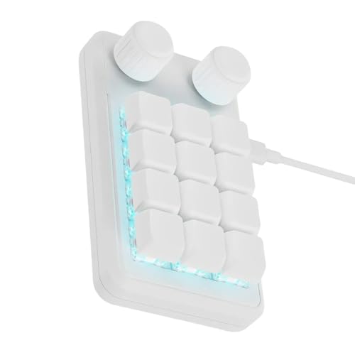 YAOGUI Makro-Pad mit 12 Tasten für Gamer und professionelle RGBs, beleuchtet, programmierbar mit Typ-C-Kabel von YAOGUI
