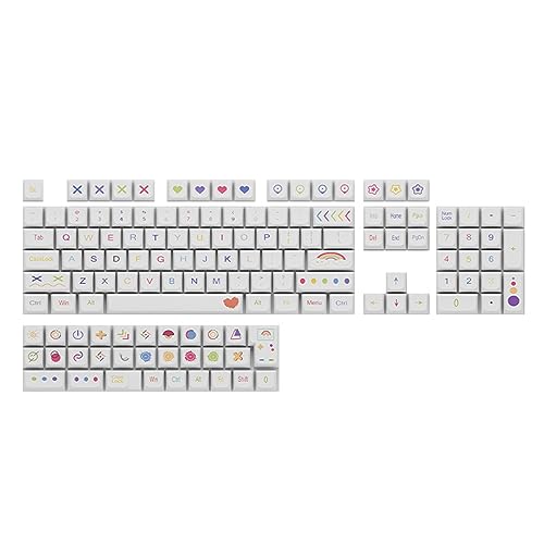 YAOGUI Tastatur, 1 Set Tastenkappen, dicke PBT-Farbstoffsublimation, Kirschprofil-Tastenkappen-Set, lichtdicht, für Spiele, mechanische Tastatur-Tastenkappen von YAOGUI
