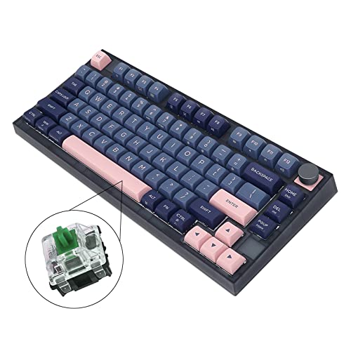 YAOGUI Tastatur, GK75 Lite Mechanische Tastaturdichtung, Hot-Swap-fähige, programmierbare Tastaturen mit Drehknopf, RGB-Tastatur von YAOGUI