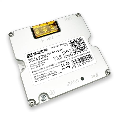 120 W Boost PoE Injektor mit umfassendem Schutz für standardbetätigte Starlinks von YAOSHENG
