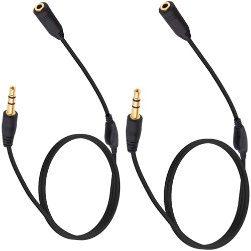 YARCHONN 3.5mm Kopfhörer Verlängerungskabel mit Lautstärkeregelung Einstellung 3.5mm Stecker zu Weiblich TRS Stereo Audio Verlängerungskabel für Headset Smartphones Tablets-1.2M/3.9FT-2Pcs YARCHONN 3.5mm Kopfhörer Verlängerungskabel mit Lautstärkeregelung Einstellung 3.5mm Stecker zu Weiblich TRS Stereo Audio Verlängerungskabel für Headset Smartphones Tablets-1.2M/3.9FT-2Pcs von YARCHONN