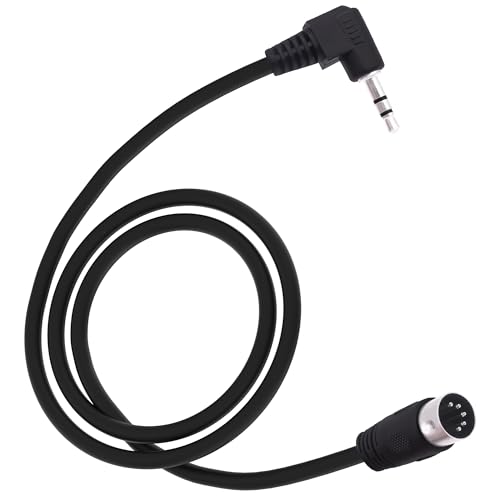 YARCHONN 5 Pin MIDI DIN Kabel 90 Grad 1/8 Zoll 3.5mm TRS Stecker Stereo Winkel Jack Plug Audio Kabel für Lautsprecher HiFi Verstärker Soundsystems-1.5M /4.9FT (TRS to Midi Stecker) von YARCHONN
