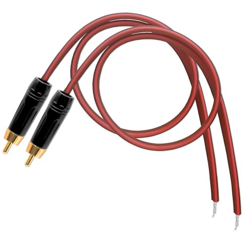 YARCHONN Cinch-Lautsprecher-Kabel, Lautsprecher-Pigtail-Kabel auf Cinch-Stecker-Adapter, 4 m, Audio-Video-Kabel, Reparatur mit offenem Ende für Audiogeräte, 2 Stück YARCHONN Cinch-Lautsprecher-Kabel, Lautsprecher-Pigtail-Kabel auf Cinch-Stecker-Adapter, 4 m, Audio-Video-Kabel, Reparatur mit offenem Ende für Audiogeräte, 2 Stück von YARCHONN