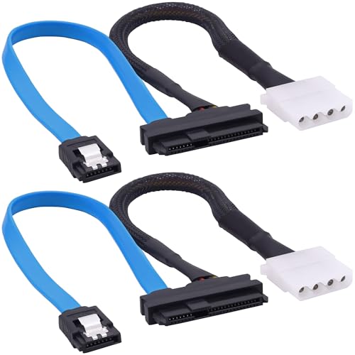 YARCHONN SAS zu SATA Verlängerungskabel SFF-8482 SAS 29 Pin zu SATA III 3.0 7Pin mit IDE 4PIN LP4 Molex Schnittstelle Weiblich zu Weiblich Kabel für Festplatte Raid -30cm/11.8in -2pcs YARCHONN SAS zu SATA Verlängerungskabel SFF-8482 SAS 29 Pin zu SATA III 3.0 7Pin mit IDE 4PIN LP4 Molex Schnittstelle Weiblich zu Weiblich Kabel für Festplatte Raid -30cm/11.8in -2pcs von YARCHONN