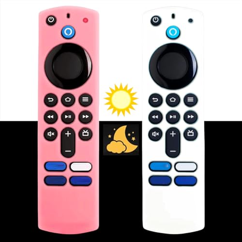 Silikon-Fernbedienungsabdeckung, Ersatz für Smart HD Streaming 3. Generation, 4K-Fernbedienung, rutschfest, waschbar, Schutzhülle mit Umhängeband, 2 Stück Silikon-Fernbedienungsabdeckung, Ersatz für Smart HD Streaming 3. Generation, 4K-Fernbedienung, rutschfest, waschbar, Schutzhülle mit Umhängeband, 2 Stück von YAREETY
