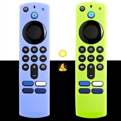 Silikon-Fernbedienungsabdeckung, Ersatz für Smart HD Streaming 3. Generation, 4K-Fernbedienung, rutschfest, waschbar, Schutzhülle mit Umhängeband, 2 Stück Silikon-Fernbedienungsabdeckung, Ersatz für Smart HD Streaming 3. Generation, 4K-Fernbedienung, rutschfest, waschbar, Schutzhülle mit Umhängeband, 2 Stück von YAREETY