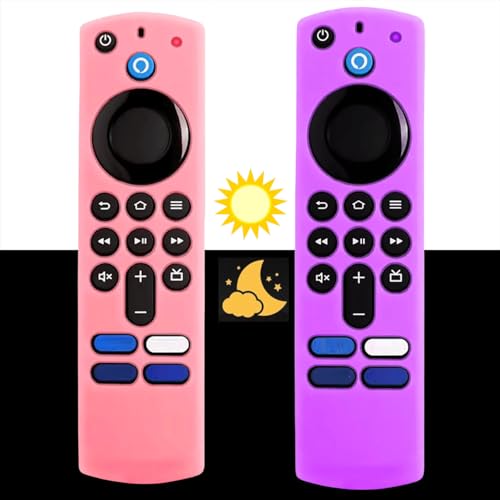 Silikon-Fernbedienungsabdeckung, Ersatz für Smart HD Streaming 3. Generation, 4K-Fernbedienung, rutschfest, waschbar, Schutzhülle mit Umhängeband, 2 Stück Silikon-Fernbedienungsabdeckung, Ersatz für Smart HD Streaming 3. Generation, 4K-Fernbedienung, rutschfest, waschbar, Schutzhülle mit Umhängeband, 2 Stück von YAREETY