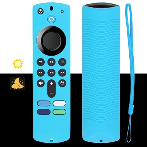 Silikon-Fernbedienungsabdeckung, Ersatz für Smart HD Streaming 3. Generation, 4K-Fernbedienung, rutschfest, waschbar, Schutzhülle mit Umhängeband von YAREETY