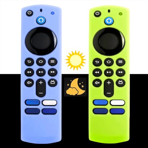 Silikon-Schutzhülle für Smart HD-Streaming 3. Generation. 4K-Fernbedienung, rutschfest, waschbar, mit Umhängeband, 2 Stück von YAREETY