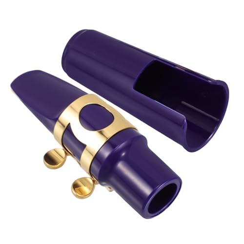 YARNOW 1 Satz Mundstück für Altsaxophon Ligatur-Saxophon Zubehör für Saxophone Ligatur für Saxophonmundstück Saxophon Mundstück Saxophon -Mundstückkappe Plastik Blue von YARNOW