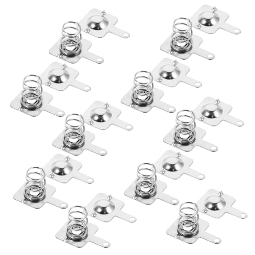 YARNOW 10 Sätze Batterie Und Minuspol Ladekontakt Batteriefederplatte Batteriefederkontaktplatte Aaa Batteriefederkontakt Eisen Silber von YARNOW