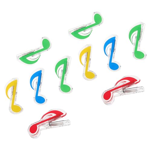 YARNOW 10 Stück Ordner für Musiknotizen Musikbücher Klammern für Musiknoten Musikbuchclip Musikpartitur-Clip Lesezeichen Musik Büroklammer beachten Hinweisclip Score-Clip Plastik von YARNOW