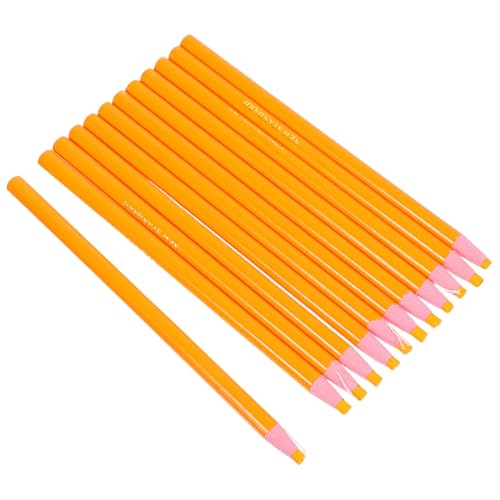 YARNOW 12 Stück Fettstifte Abziehbare Wachsmalstifte Bunte Porzellan-Markierungsstifte Für Holz Metall Kleidung Glas Stoff Keramik Papier (Gelb) von YARNOW
