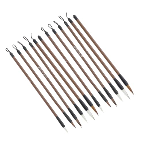 YARNOW 12-teiliges Set Chinesische Kalligraphie Stift Zeichnenpinsel Stift Bürsten Stift Für Die Chinesische Kalligraphie Japanische Pinsel Malpinsel Light Brown Plastik YARNOW 12-teiliges Set Chinesische Kalligraphie Stift Zeichnenpinsel Stift Bürsten Stift Für Die Chinesische Kalligraphie Japanische Pinsel Malpinsel Light Brown Plastik von YARNOW