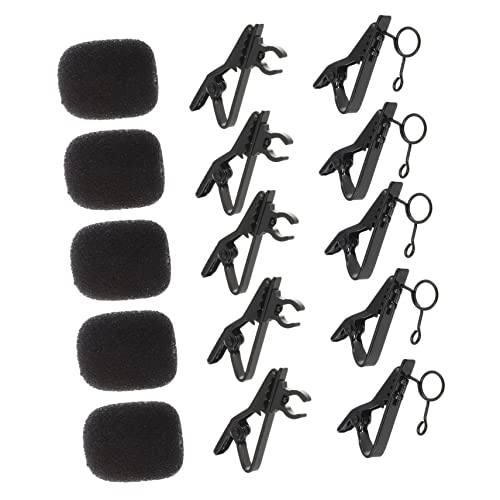 YARNOW 18Stücke Mikrofon Clips Set mit Robuste Krawattenclips und Schwammabdeckungen für Lavaliermikrofone für Auftritte Konferenzen und Online Chats Einfach zu Verwenden von YARNOW