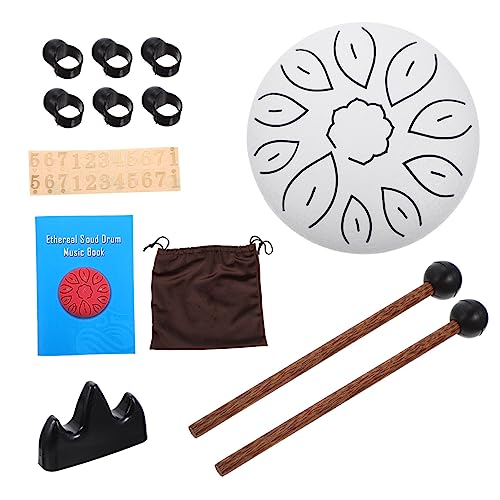 YARNOW 1Satz Zungentrommel Dur Töne Handgefertigtes Musikinstrument Für Meditation Yoga Und Musikunterricht Taschentrommel Für Anfänger Und Ethereal Steel Drum von YARNOW