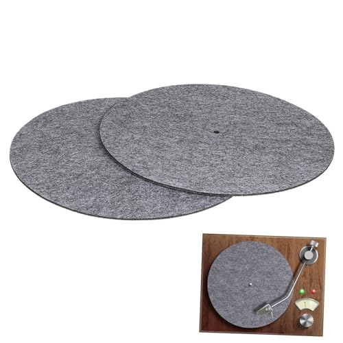 YARNOW 2 Stück Rekordmatte Rutschmatte für Plattenspieler Vinyl-Schallplatten-Filzmatte Schutzmatte aufzeichnen drehteller Plattentellerauflage aus Filz Plattenschutzmatte gefühlt Grau YARNOW 2 Stück Rekordmatte Rutschmatte für Plattenspieler Vinyl-Schallplatten-Filzmatte Schutzmatte aufzeichnen drehteller Plattentellerauflage aus Filz Plattenschutzmatte gefühlt Grau von YARNOW