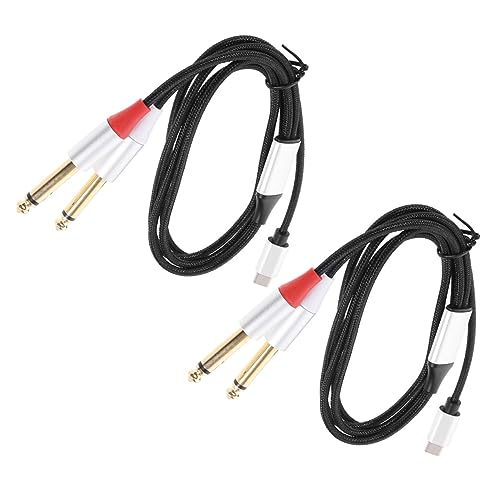 YARNOW 2Stücke USB C Audiokabel Type C Audioübertragungskabel Kompatibel mit Smartphones Tablets Laptops Verstärkern und Mischpulten Adapterkabel von YARNOW