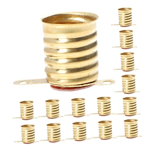 YARNOW 30 Stück Lampenfassung komplett aus Kupfer Glühbirnenhalter Lampensockel-Adapter winzige Glühbirnen mit Schraubsockel Golden YARNOW 30 Stück Lampenfassung komplett aus Kupfer Glühbirnenhalter Lampensockel-Adapter winzige Glühbirnen mit Schraubsockel Golden von YARNOW