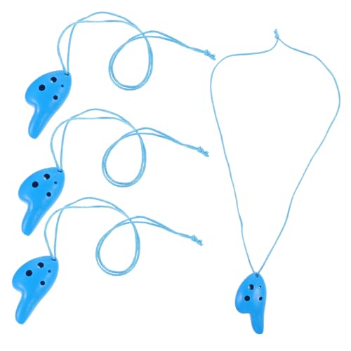 YARNOW 4 Stück 6 Mini-okarina Tragbare Ocarina 6-loch-okarina-instrument Okarina-instrument Für Musical Kleine Okarina Instrumente Okarina China Anfänger Okarina Abs Blau von YARNOW