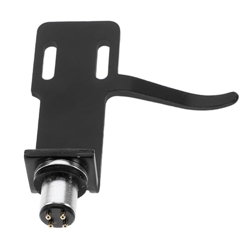 YARNOW Aufnahmeständer Abspielgerät Plattenspieler Phonograph Zubehör Reparieren Stabiles Teil Praktischer Plattentonarm Headshell Plattenspieler-abdeckung Aluminiumlegierung Schwarz von YARNOW