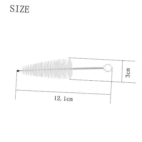 YARNOW Mundreinigungspinsel Stroh Trompete Reiniger Borste Reinigungsbürste für Posaune Mundstücksreinigungspinsel Mundstück-Reinigungswerkzeug Metall Weiß von YARNOW
